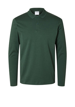 Selected Homme Paris Long Sleeve Polo Shirt, Sycamore