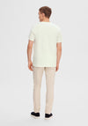 Selected Homme Rick Embroidered T-Shirt, Cloud Dancer