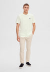 Selected Homme Rick Embroidered T-Shirt, Cloud Dancer