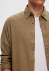 Selected Homme Owen Twist Shirt, Dark Earth