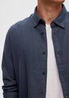 Selected Homme Owen Twist Shirt, Navy Blazer