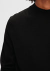 Selected Homme Town Mock Neck Sweater, Black