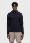 Selected Homme Long Sleeve Polo Shirt, Black