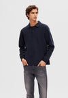 Selected Homme Long Sleeve Polo Shirt, Sky Captain