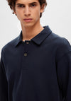 Selected Homme Long Sleeve Polo Shirt, Sky Captain