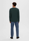 Selected Homme Colin Crew Neck Long Sleeve T-Shirt, Green Gables