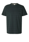 Selected Homme Opal Textured Jacquard T-Shirt, Green Gables