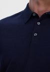 Selected Homme Berg Long Sleeve Polo Shirt, Navy Blazer