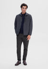 Selected Homme Berg Long Sleeve Polo Shirt, Navy Blazer