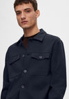Selected Homme Lars Button Overshirt, Sky Captain