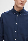 Selected Homme Rick Oxford Flex Shirt, Navy
