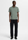 Selected Homme Zip Polo Shirt, Green