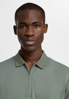 Selected Homme Zip Polo Shirt, Green