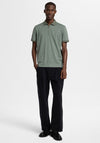 Selected Homme Zip Polo Shirt, Green