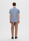 Selected Homme New Linen Shirt, Medium Blue Denim