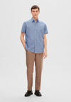 Selected Homme New Linen Shirt, Medium Blue Denim
