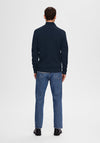 Selected Homme Dane Quarter Zip Knit Sweater, Navy