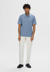 Selected Homme Dante Sports Polo Shirt, Blue Shadow