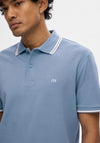 Selected Homme Dante Sports Polo Shirt, Blue Shadow