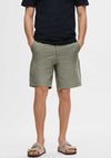 Selected Homme Seersucker Shorts, Green