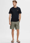 Selected Homme Seersucker Shorts, Green