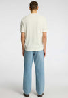 Selected Homme Knit Half Zip Polo Shirt, Off White