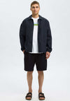 Selected Homme Seersucker Shorts, Black