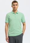 Selected Homme Zip Polo Shirt, Green