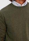 Selected Homme Berg Crew Neck Sweater, Ivy Green Melange