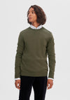 Selected Homme Berg Crew Neck Sweater, Ivy Green Melange