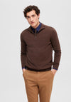 Selected Homme Berg Half Zip Sweater, Demitasse Melange
