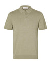 Selected Homme Berg Knit Polo Shirt, Vetiver