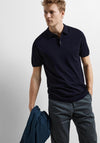Selected Homme Berg Knit Polo Shirt, Navy Blazer