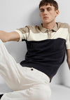 Selected Homme Mattis Colour Block Polo Shirt, Sky Captain