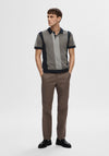 Selected Homme Mattis Stripe Polo Shirt, Sky Captain