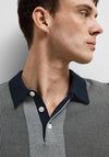 Selected Homme Mattis Stripe Polo Shirt, Sky Captain