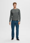 Selected Homme Own Crew Neck Knit Jumper, Stormy Weather