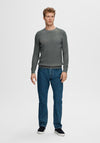 Selected Homme Own Crew Neck Knit Jumper, Stormy Weather