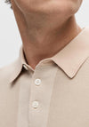 Selected Homme Mattis Stripe Polo Shirt, Cameo Rose