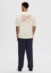 Selected Homme Back Graphic T-Shirt, Cloud Dancer