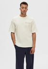 Selected Homme Back Graphic T-Shirt, Cloud Dancer