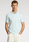 Selected Homme Zip Polo Shirt, Light Blue