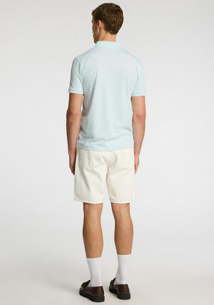 Selected Homme Zip Polo Shirt, Light Blue