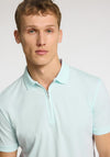 Selected Homme Zip Polo Shirt, Light Blue