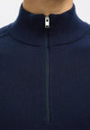 Selected Homme Berg Half Zip Sweater, Navy