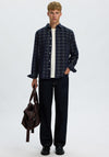 Selected Homme Claus Slim Fit Cord Check Shirt, Navy Multi