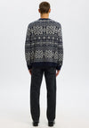 Selected Homme Jacquard Knit Jumper, Navy Multi