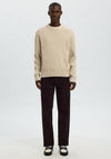 Selected Homme Tom Structure Knit Jumper, Beige