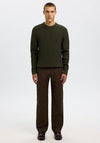 Selected Homme Tom Structure Knit Jumper, Green