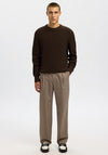 Selected Homme Tom Structure Knit Jumper, Brown